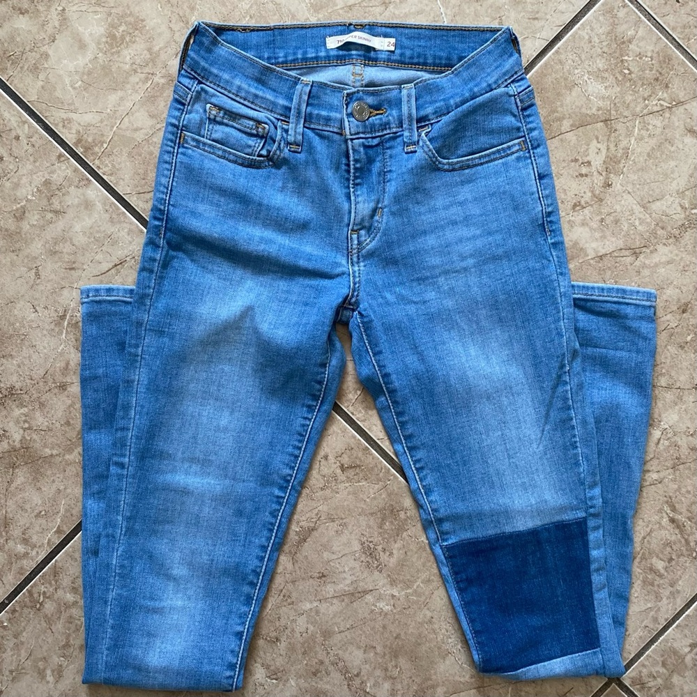 Levi’s 710 Knee Patch Skinny Jeans